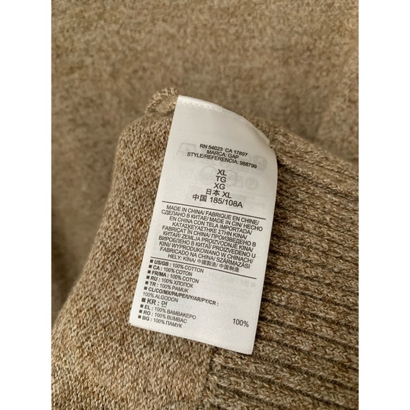 ❌SOLD❌ Gap Men’s Beige Pullover Crew neck sweater - Picture 4 of 5